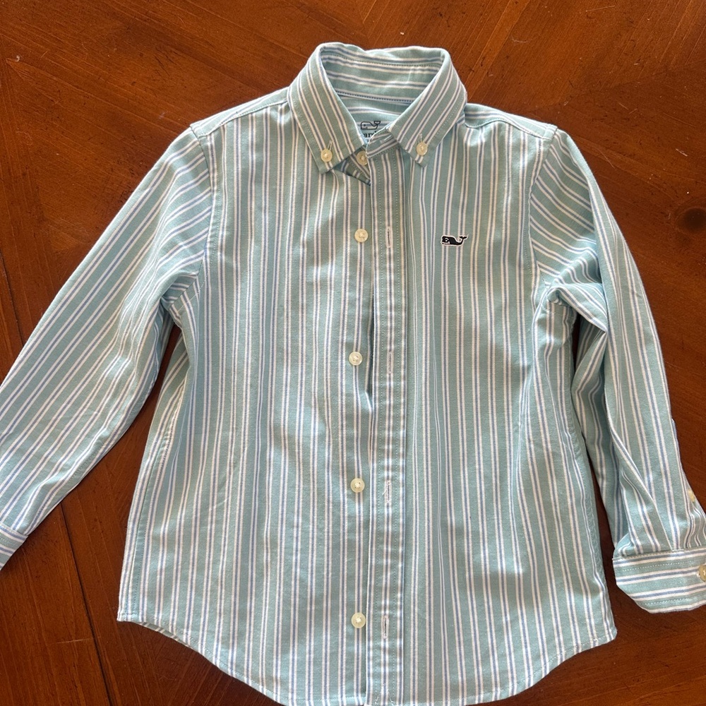 Vineyard Vines Kids Striped Blue Shirt